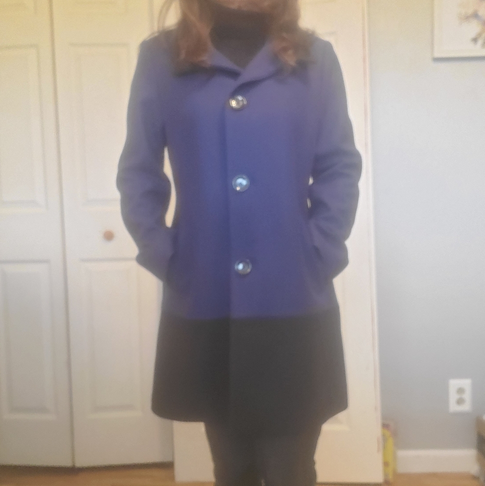 Coldwater Creek Color Block Wool Blend Coat - image 7